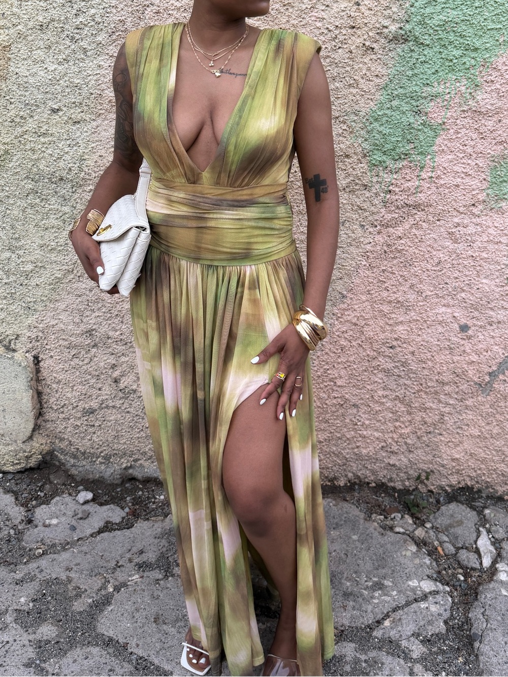 Plunge Maxi Dress